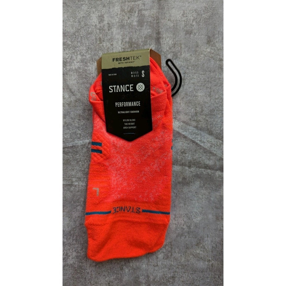 Stance Freshtek UL Tab No Show Socks, Coral, Size: Mens,3-5.5, Womens,5-7.5